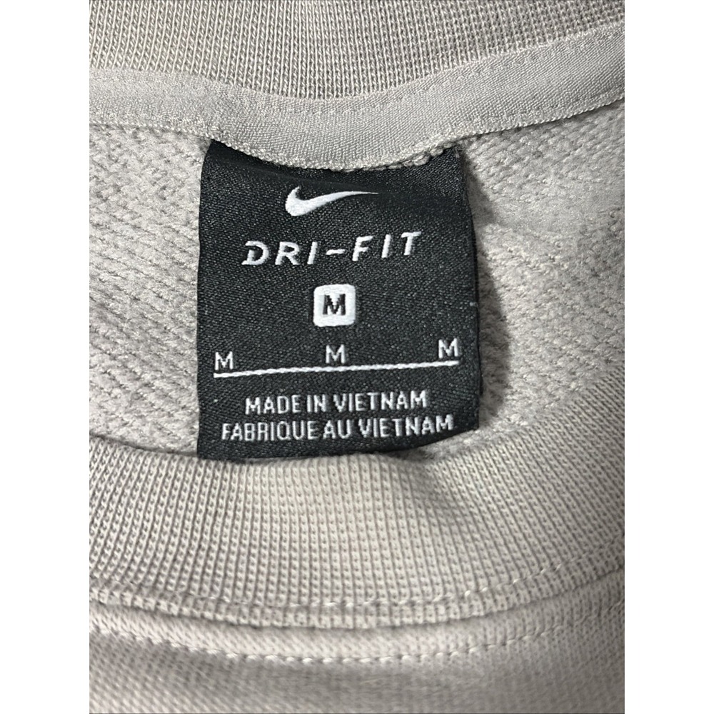 Nike Dri-FIT Cropped Swoosh Logo Sweatshirt Light Gray Womens M - Picture 5 of 10